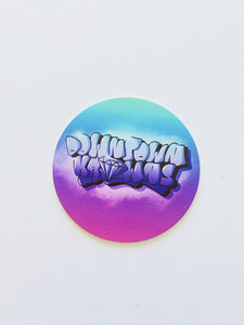 DK Large Round Graffiti 3” Sticker
